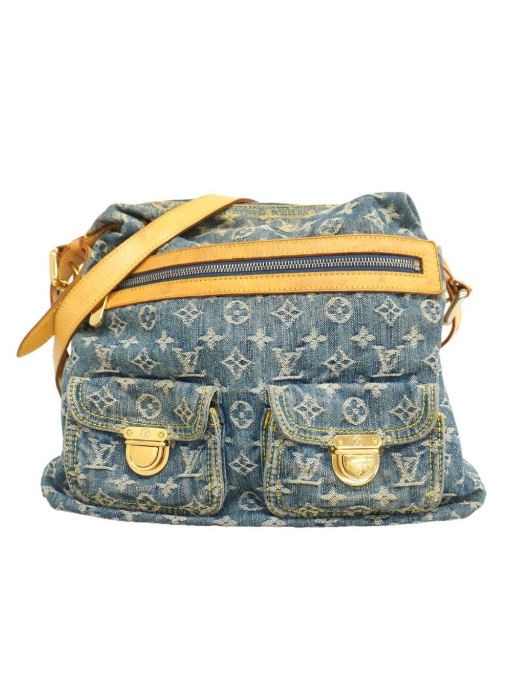 Louis Vuitton Shoulder Bag Monogram Denim Baggy GM Blue